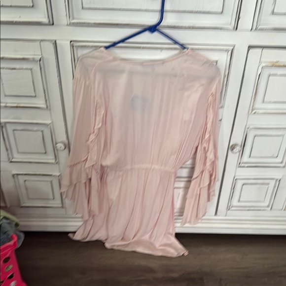 Blue Island Light Pink Ruffle Sleeve Tunic - Picture 3 of 3
